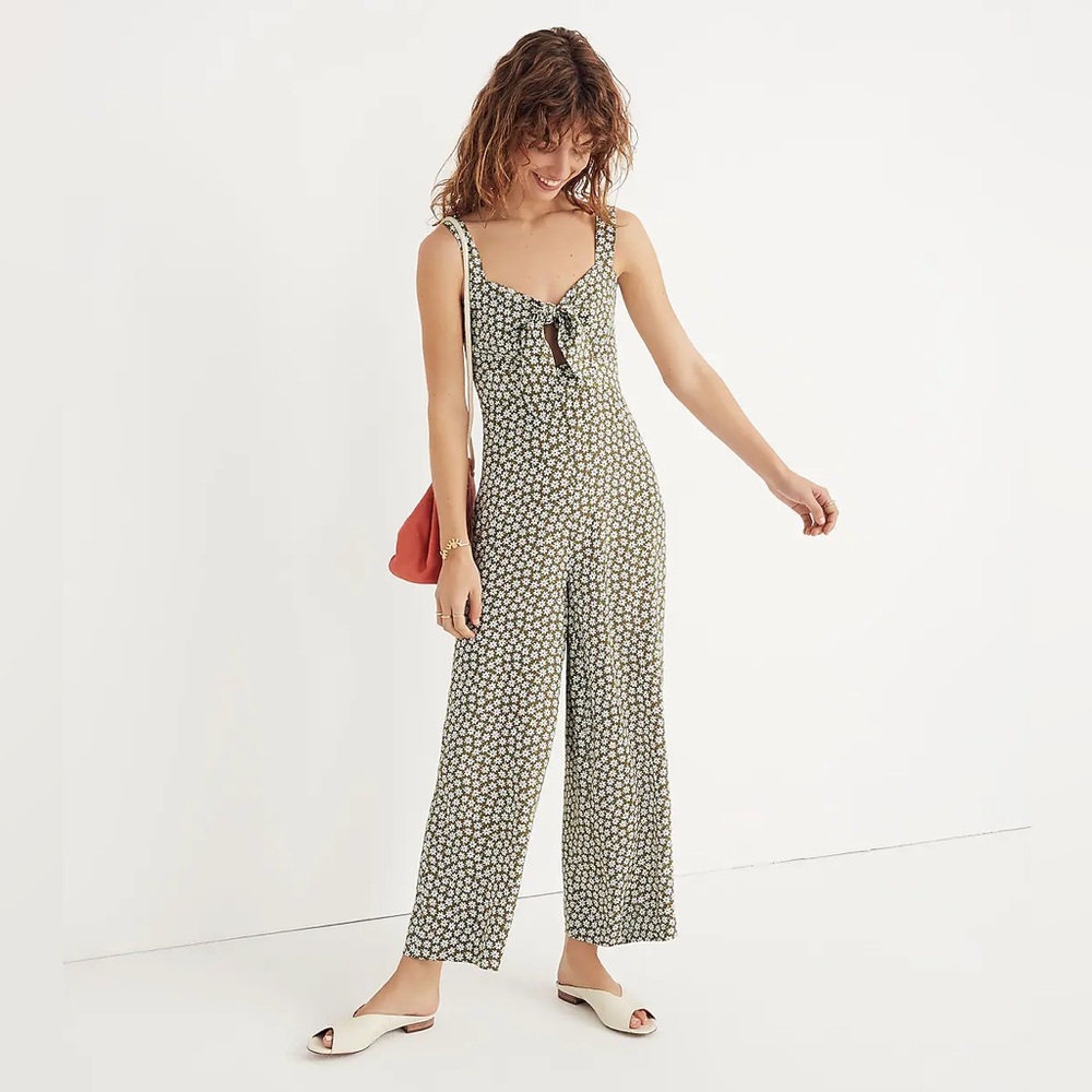 PLUMERIA CUTOUT JUMPSUIT IN MINI DAISY            SIZE: 0
